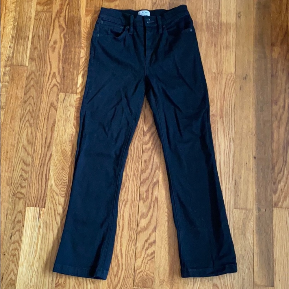 J. Crew Billie Demi Boot Crop Black Jeans